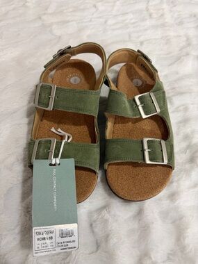Revitalign Roma Back Strap Orthotic Suede Sandal Saddle Women's Size 8B.